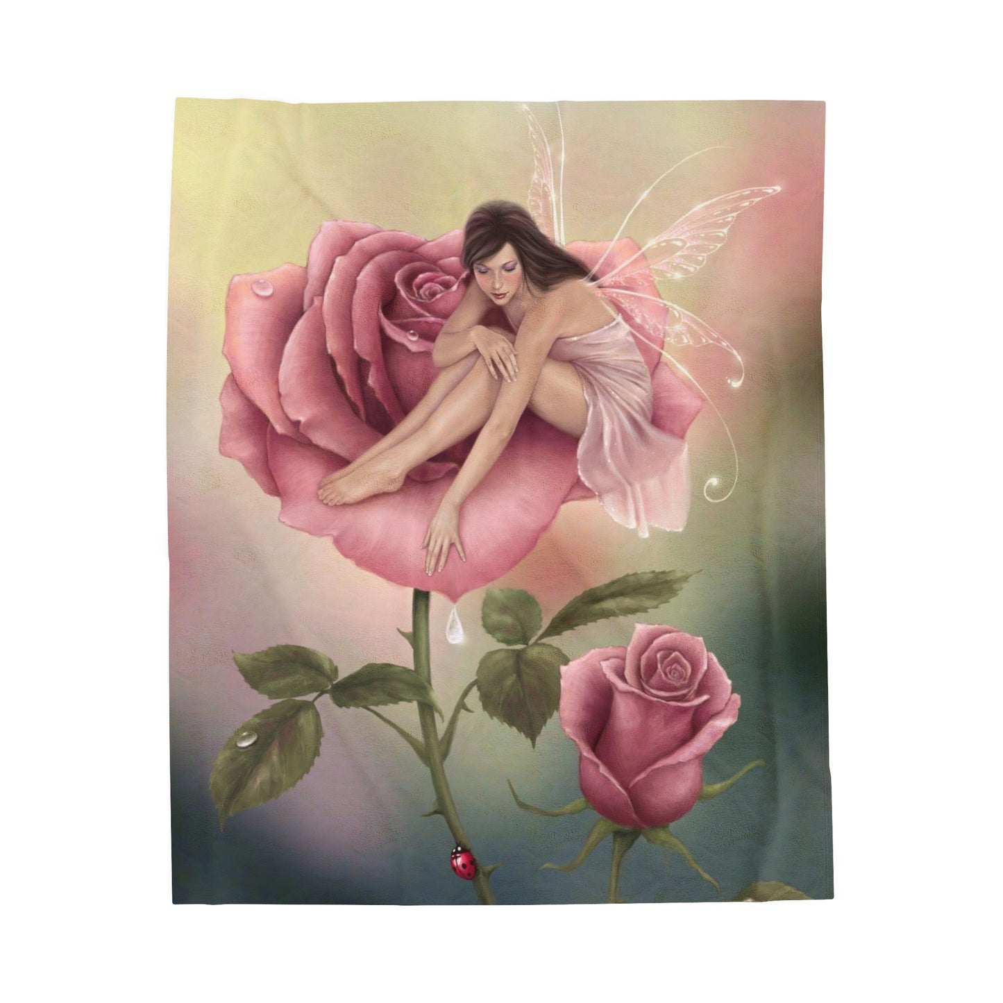 Velveteen Plush Blanket - Rose