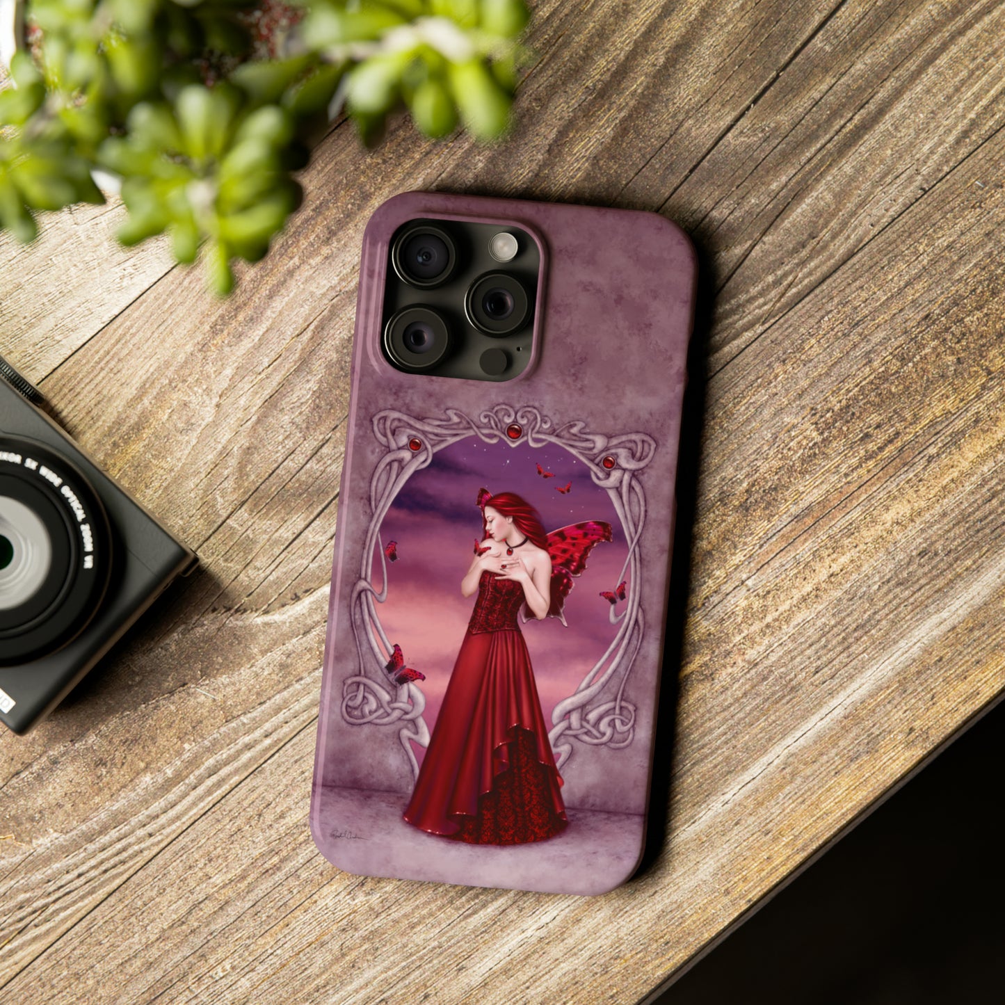 Phone Case - Garnet Birthstone Fairy