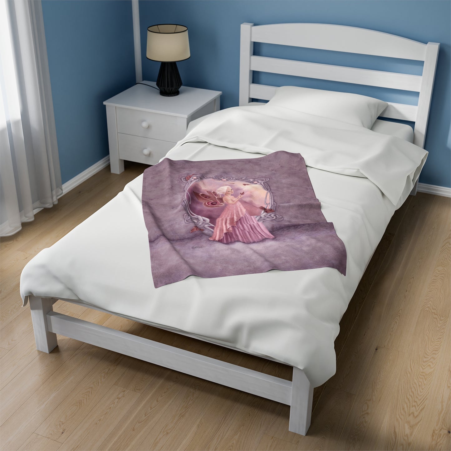 Velveteen Plush Blanket - Birthstones - Pearl