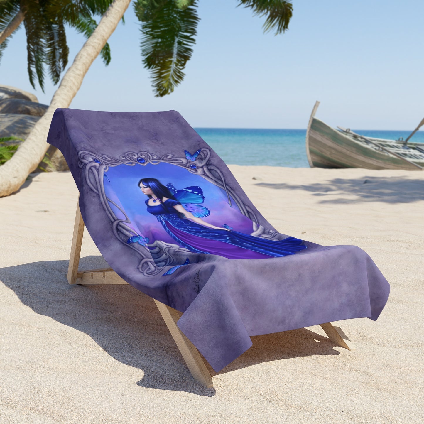 Beach Towel - Birthstones - Sapphire