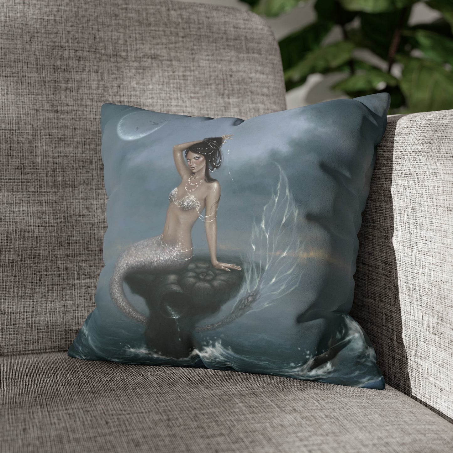 Throw Pillow Cover - Moon Tide