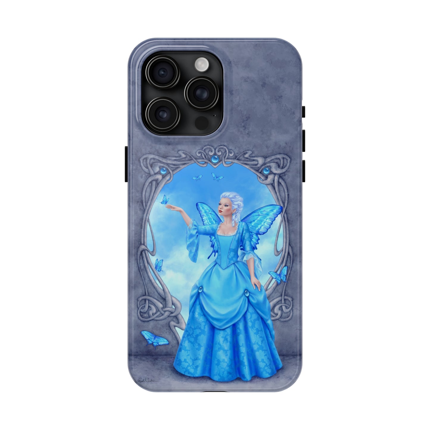 iPhone 15 Cases - Blue Topaz Birthstone Fairy