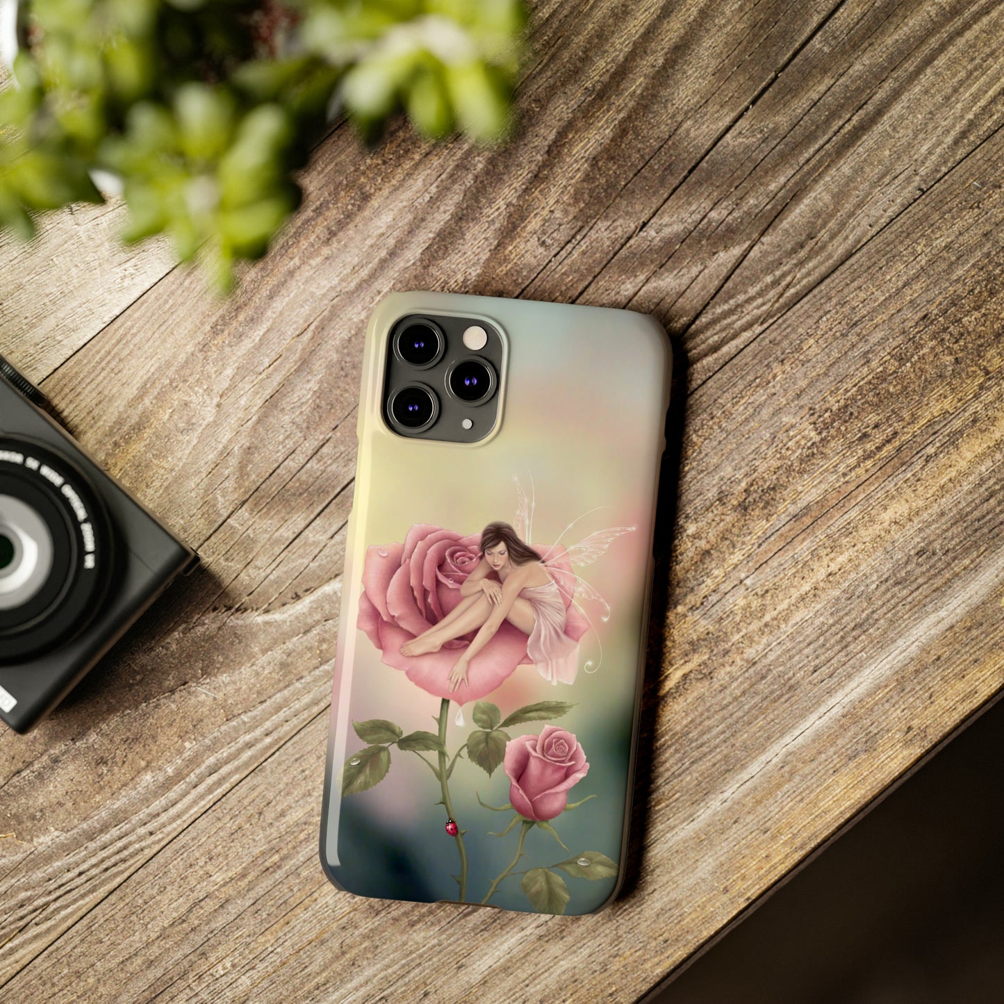 Slim Phone Case - Rose Flower Fairy