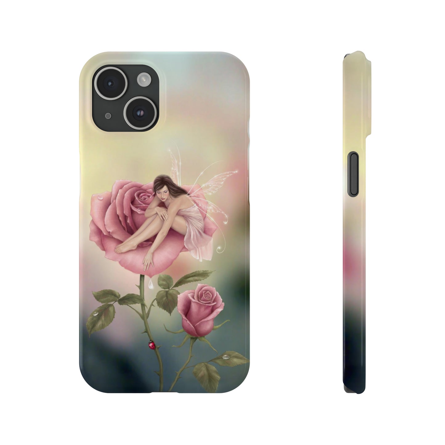 Slim Phone Case - Rose Flower Fairy