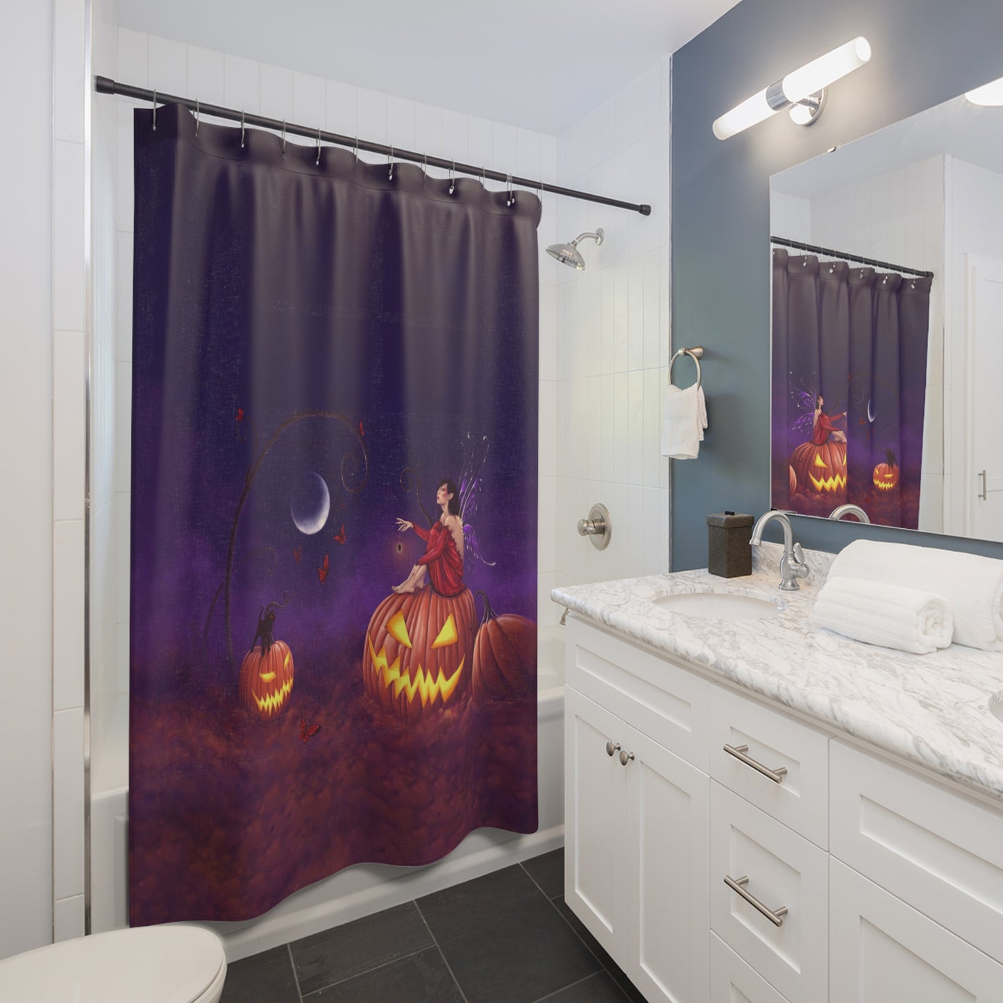 Shower Curtain - Pumpkin Pixie