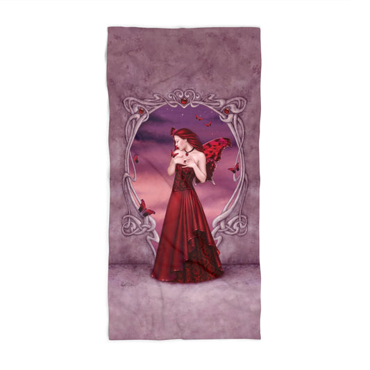 Beach Towel - Birthstones - Garnet