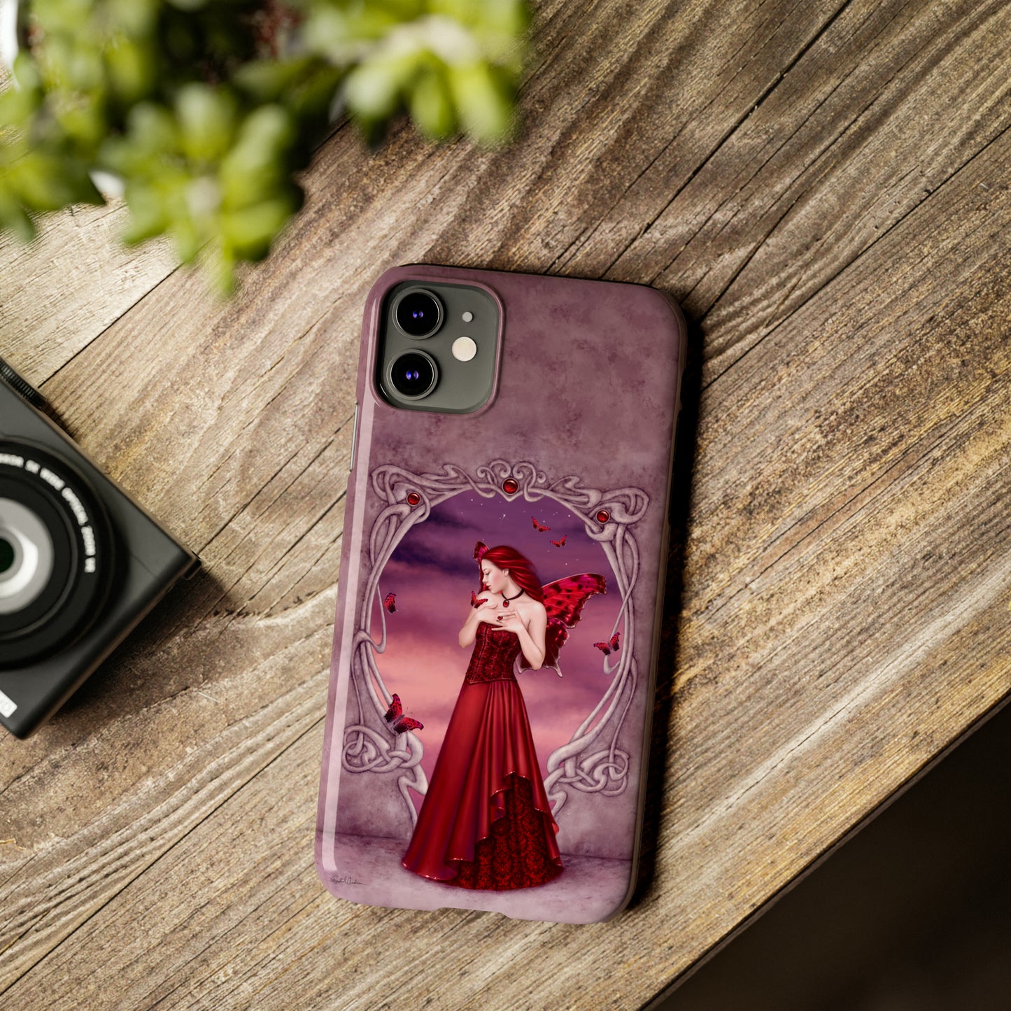 Phone Case - Garnet Birthstone Fairy