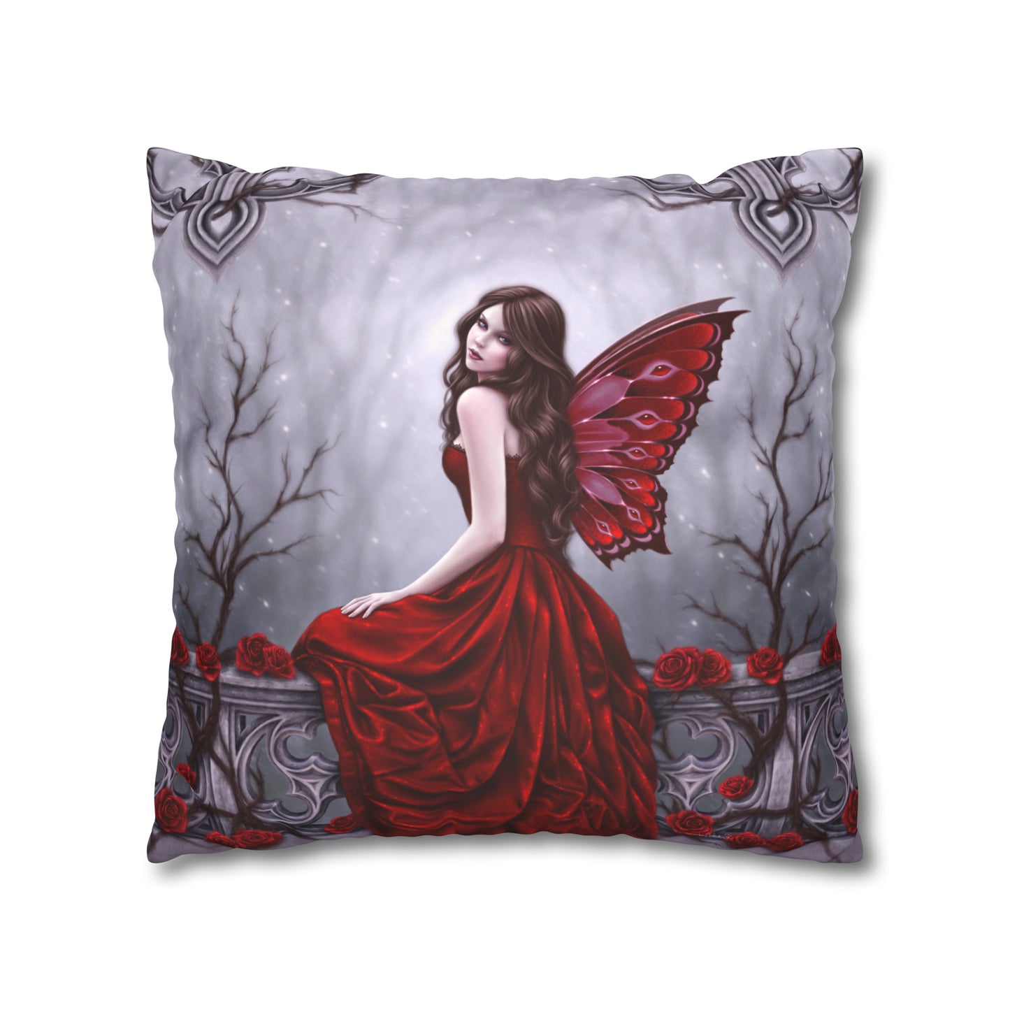 Throw Pillow Cover - Winter Rose
