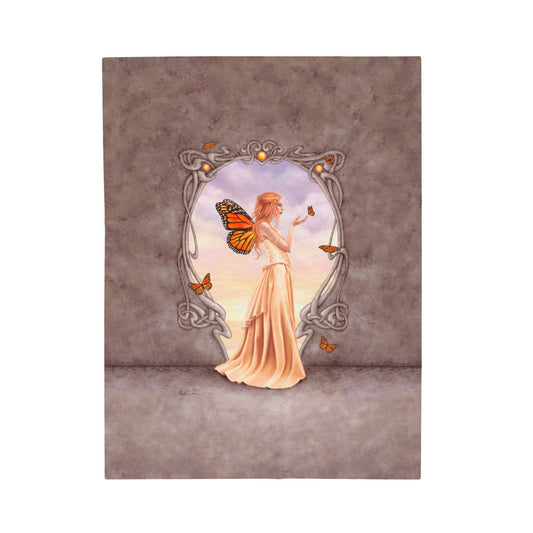 Velveteen Plush Blanket - Birthstones - Citrine