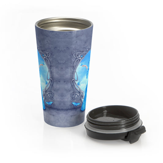 Travel Mug - Birthstones - Blue Topaz