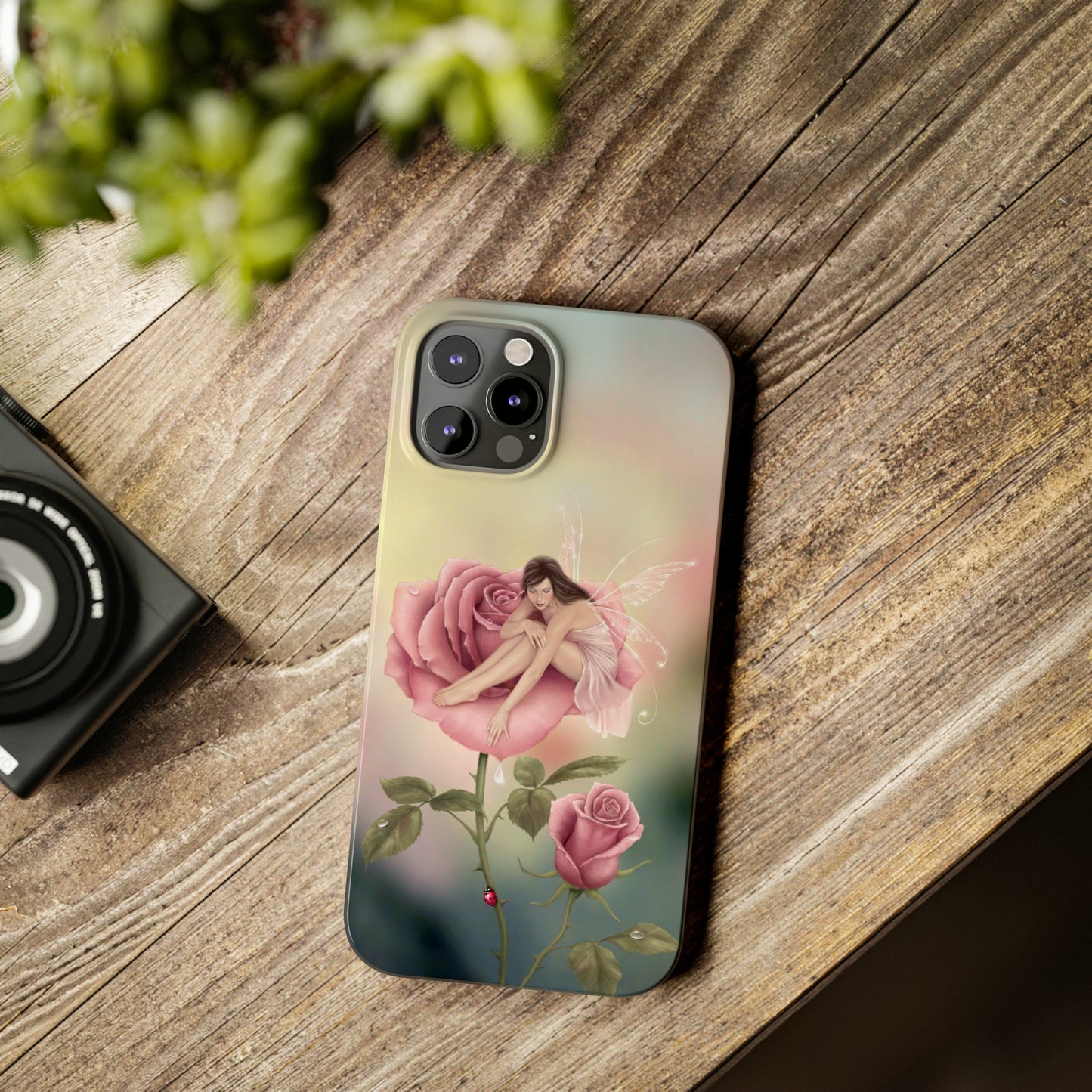 Slim Phone Case - Rose Flower Fairy