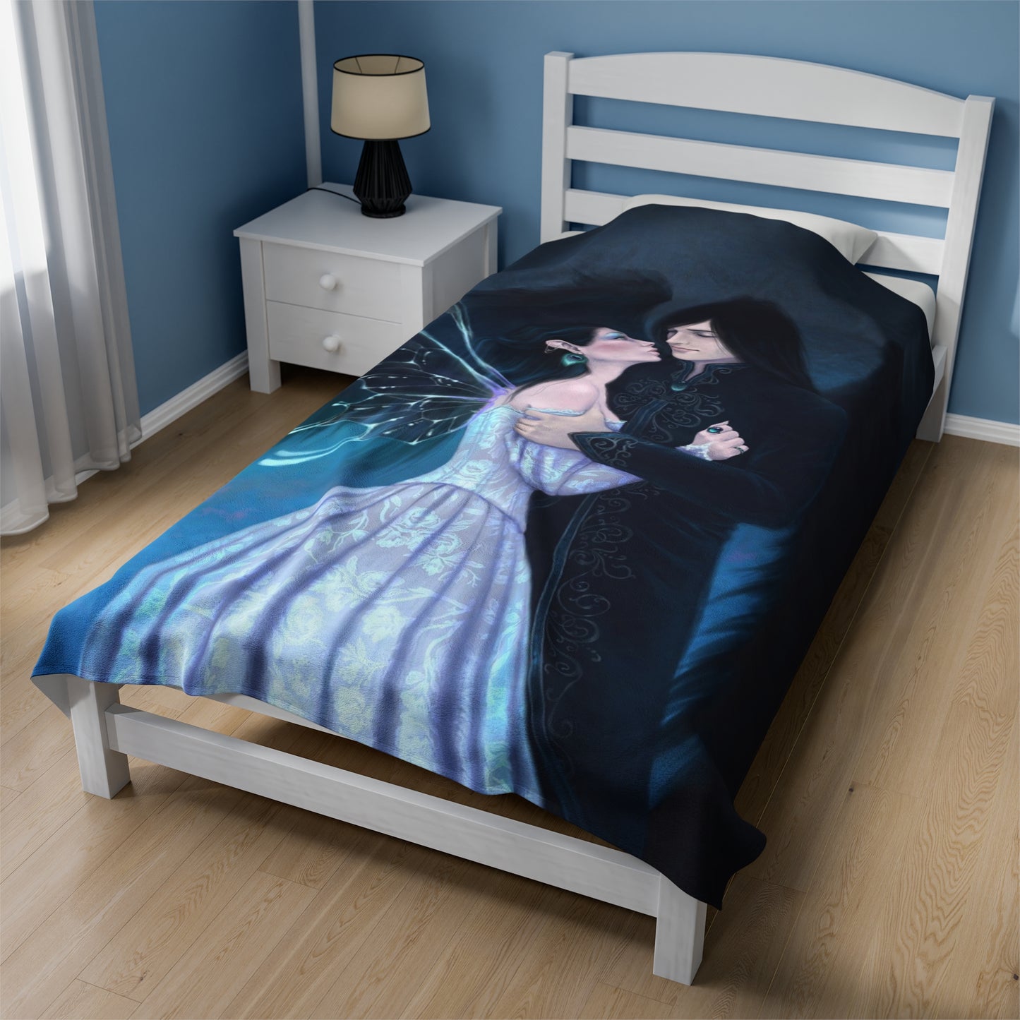 Velveteen Plush Blanket - Sapphire