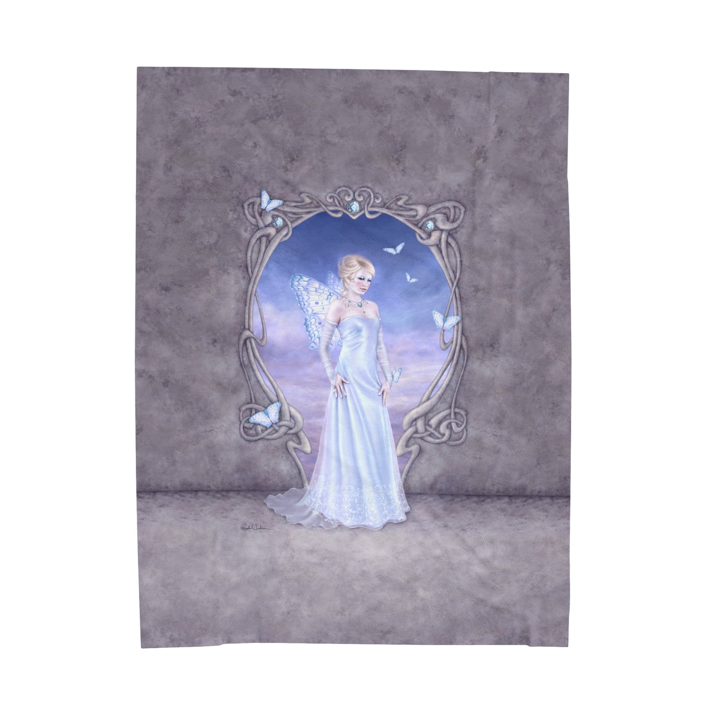 Velveteen Plush Blanket - Birthstones - Diamond