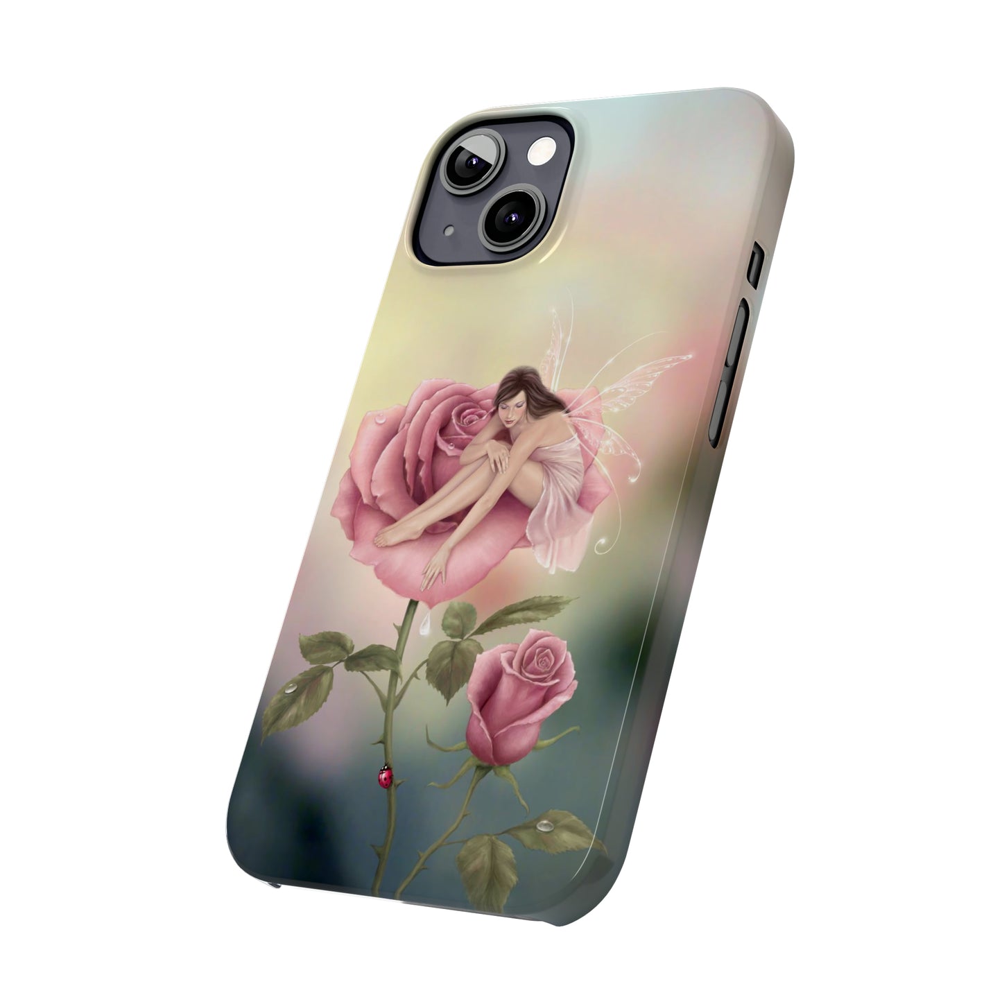 Slim Phone Case - Rose Flower Fairy