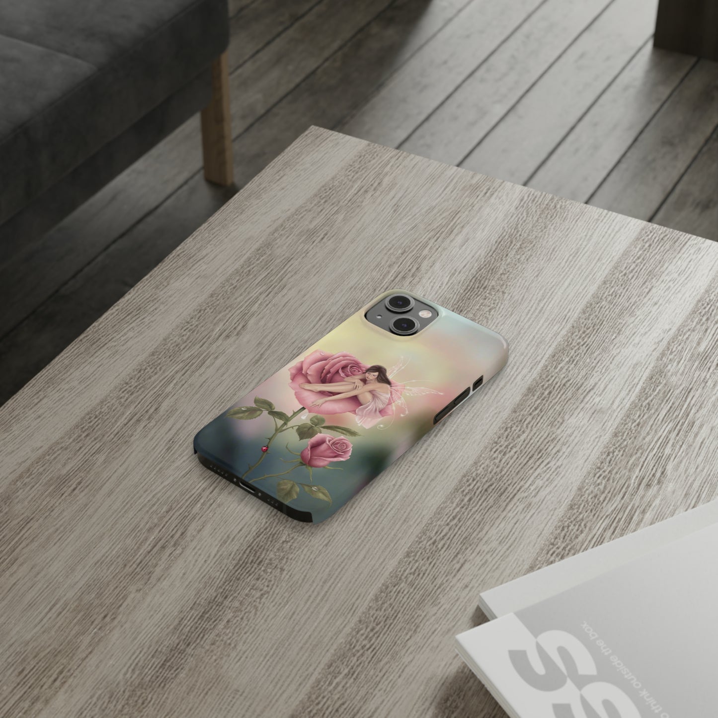 Slim Phone Case - Rose Flower Fairy