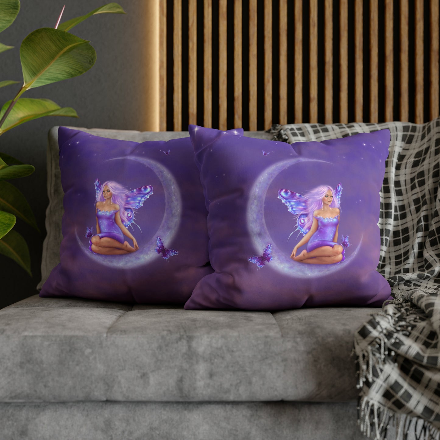 Throw Pillow Cover - Lavender Moon