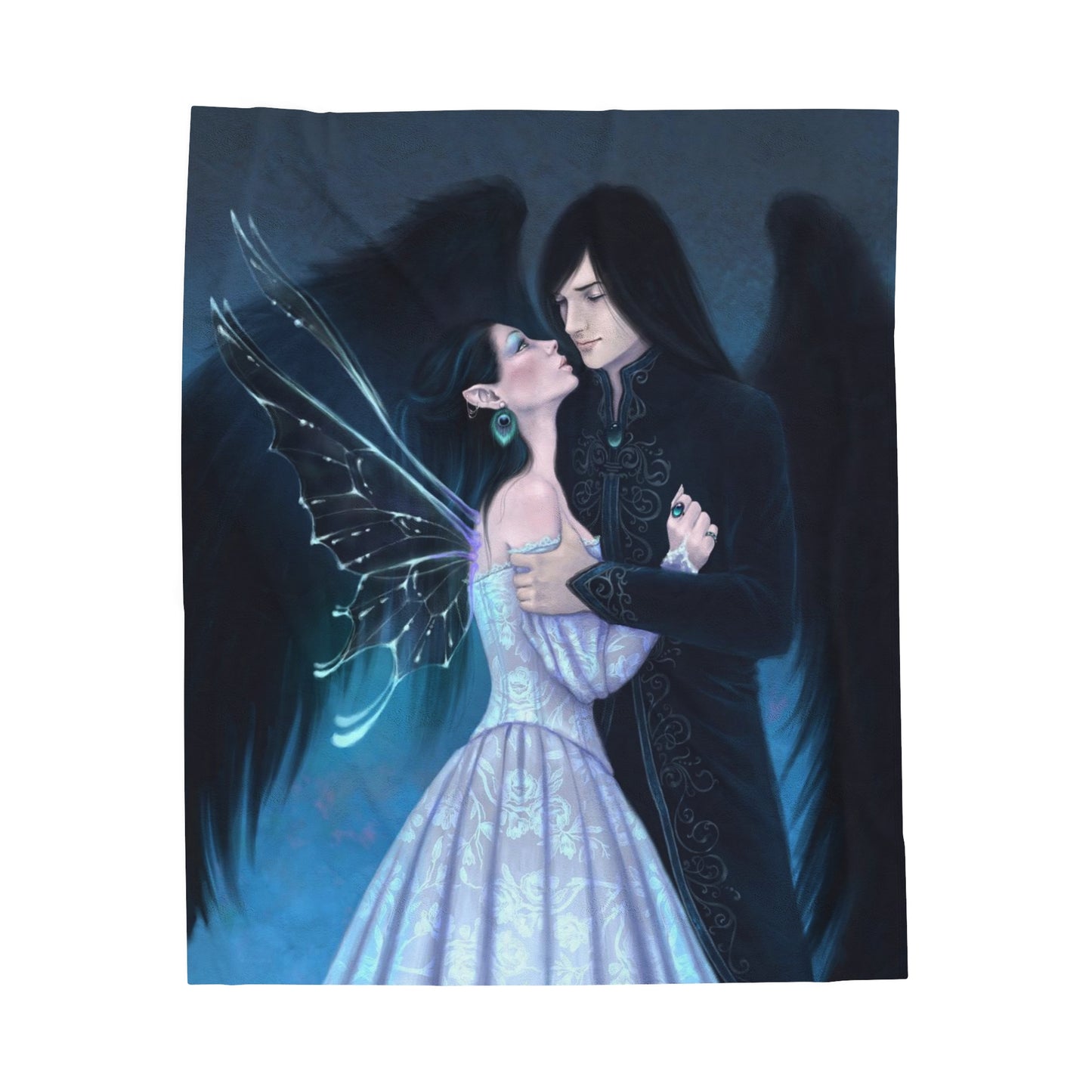 Velveteen Plush Blanket - Sapphire