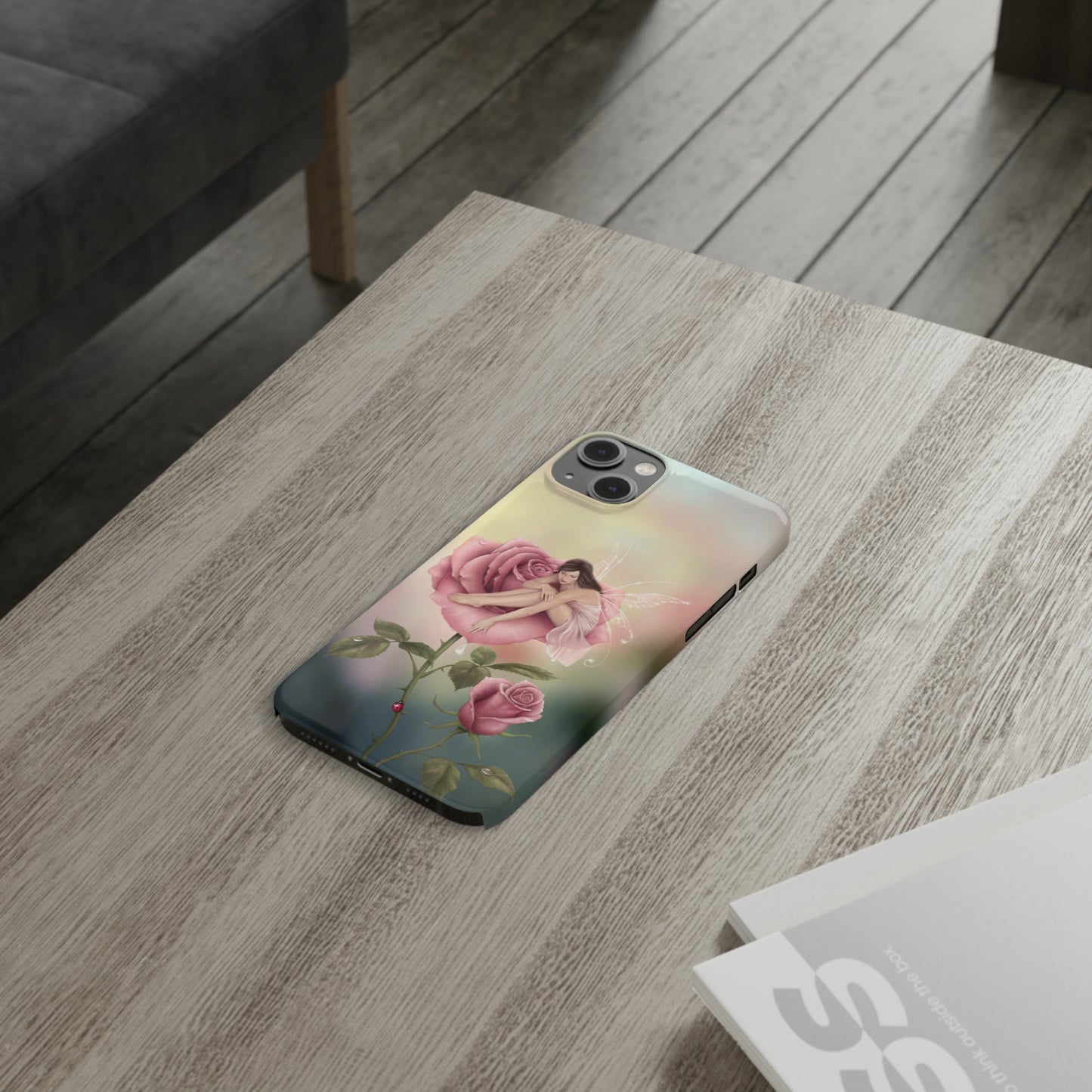 Slim Phone Case - Rose Flower Fairy