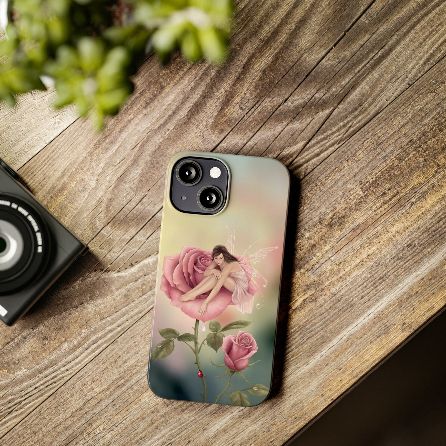Slim Phone Case - Rose Flower Fairy