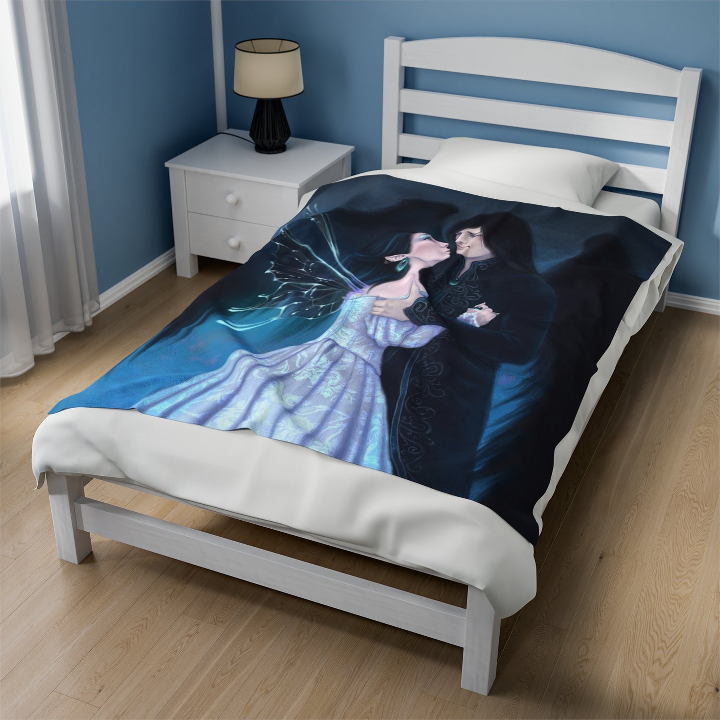 Velveteen Plush Blanket - Sapphire
