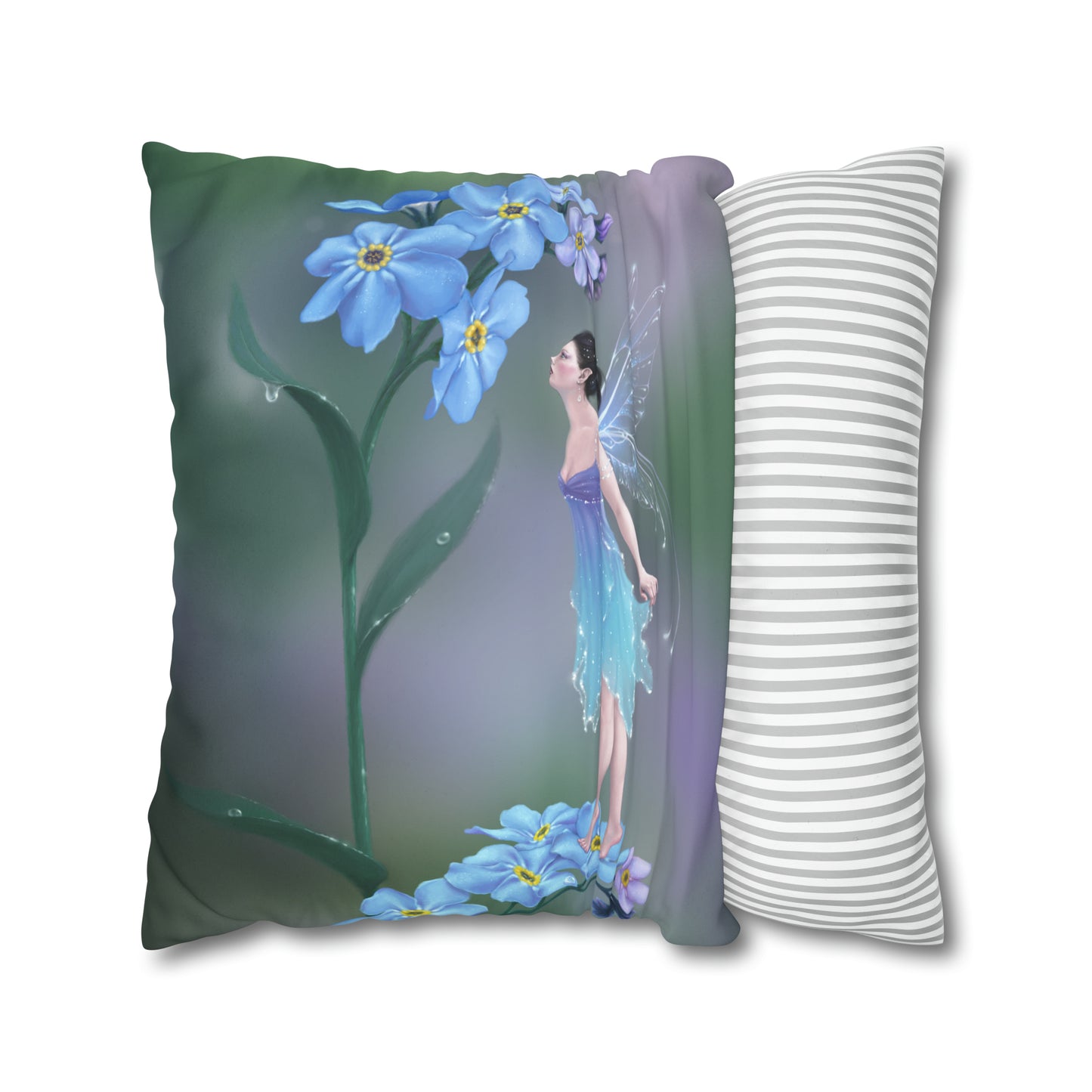 Throw Pillow Cover - Forget-Me-Not