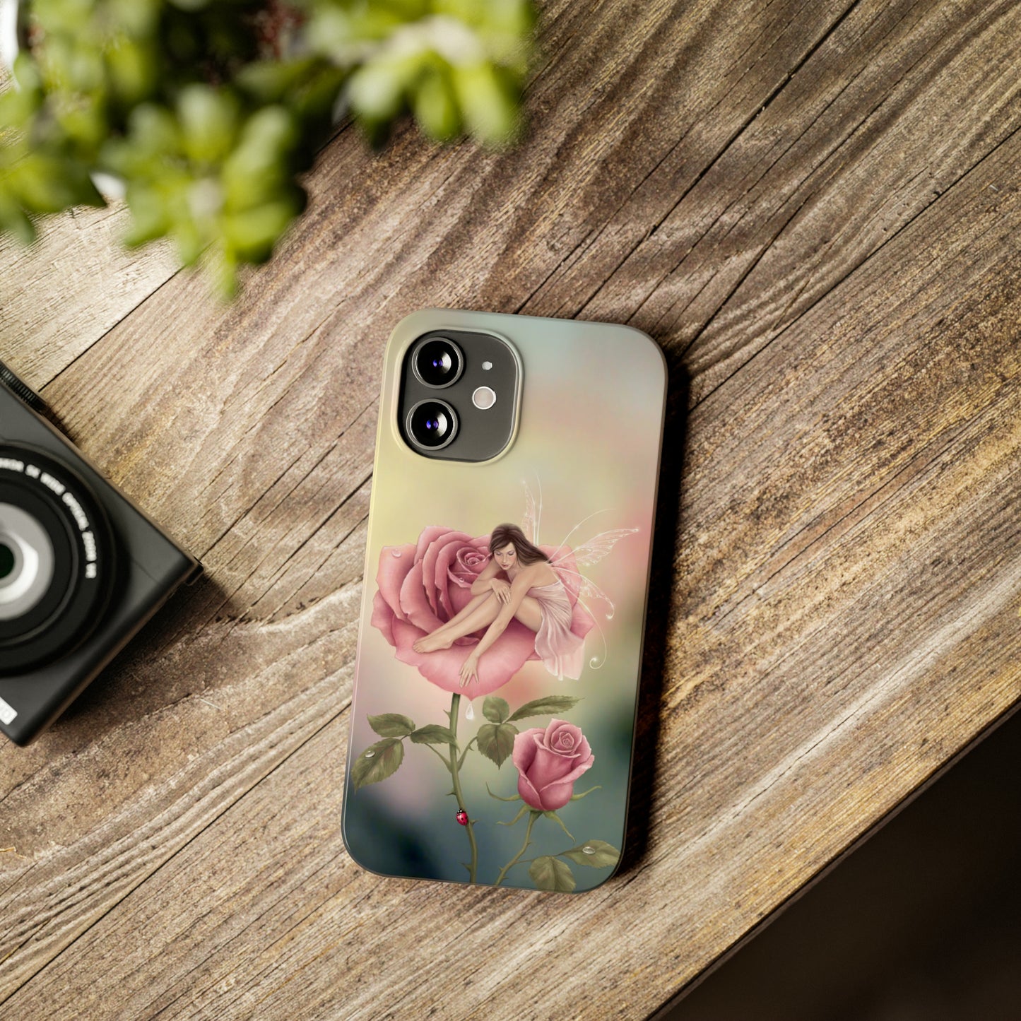 Slim Phone Case - Rose Flower Fairy