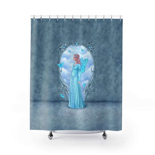 Shower Curtain - Birthstones - Aquamarine