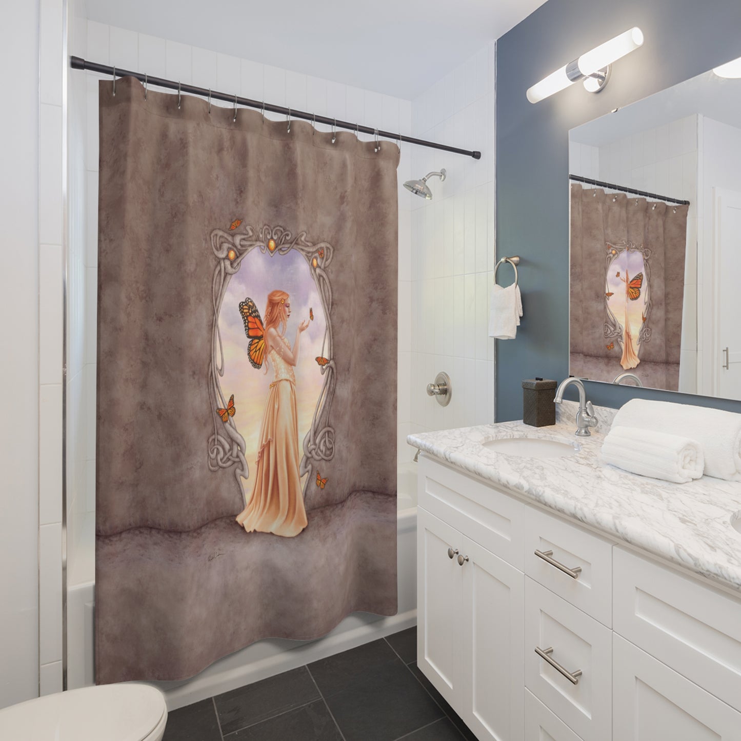 Shower Curtain - Birthstones - Citrine