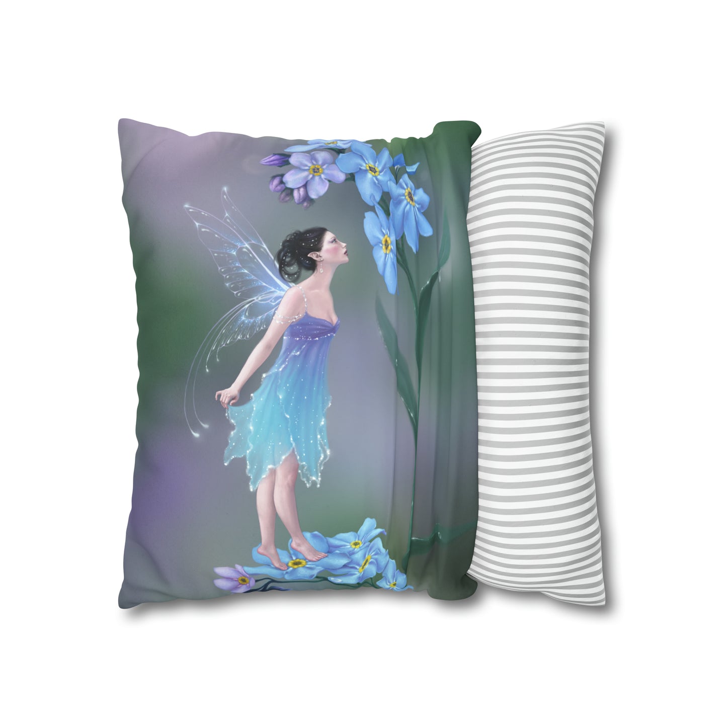 Throw Pillow Cover - Forget-Me-Not