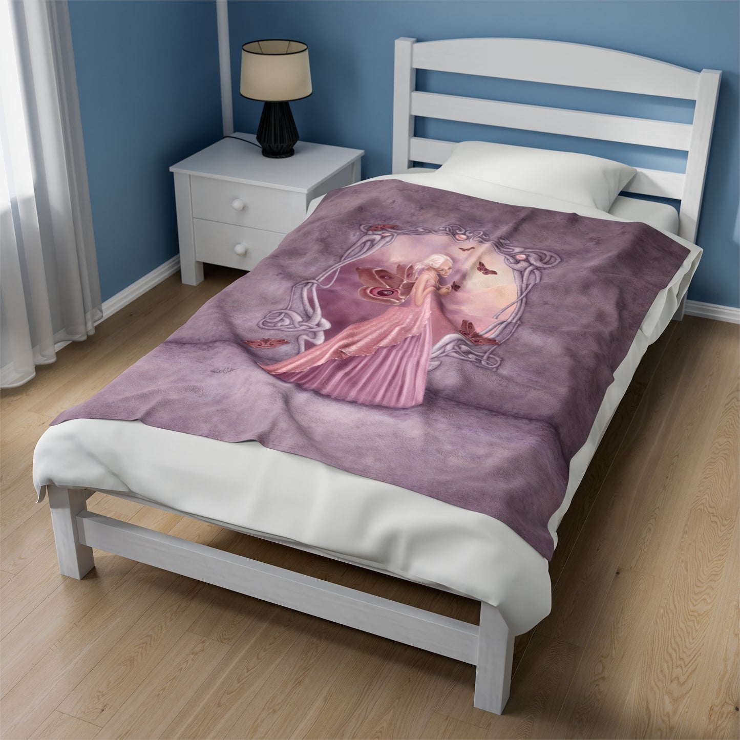 Velveteen Plush Blanket - Birthstones - Pearl