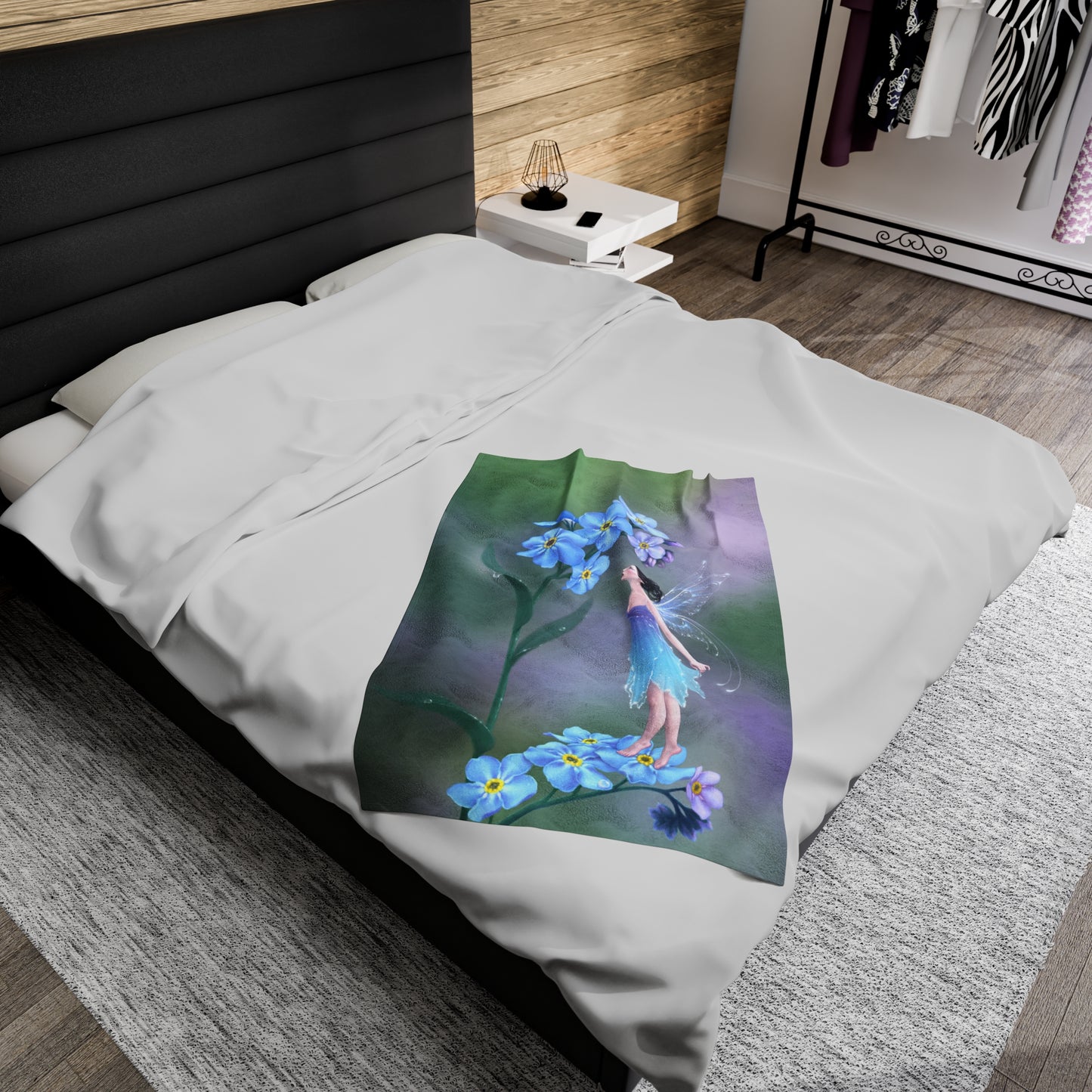 Velveteen Plush Blanket - Forget-Me-Not