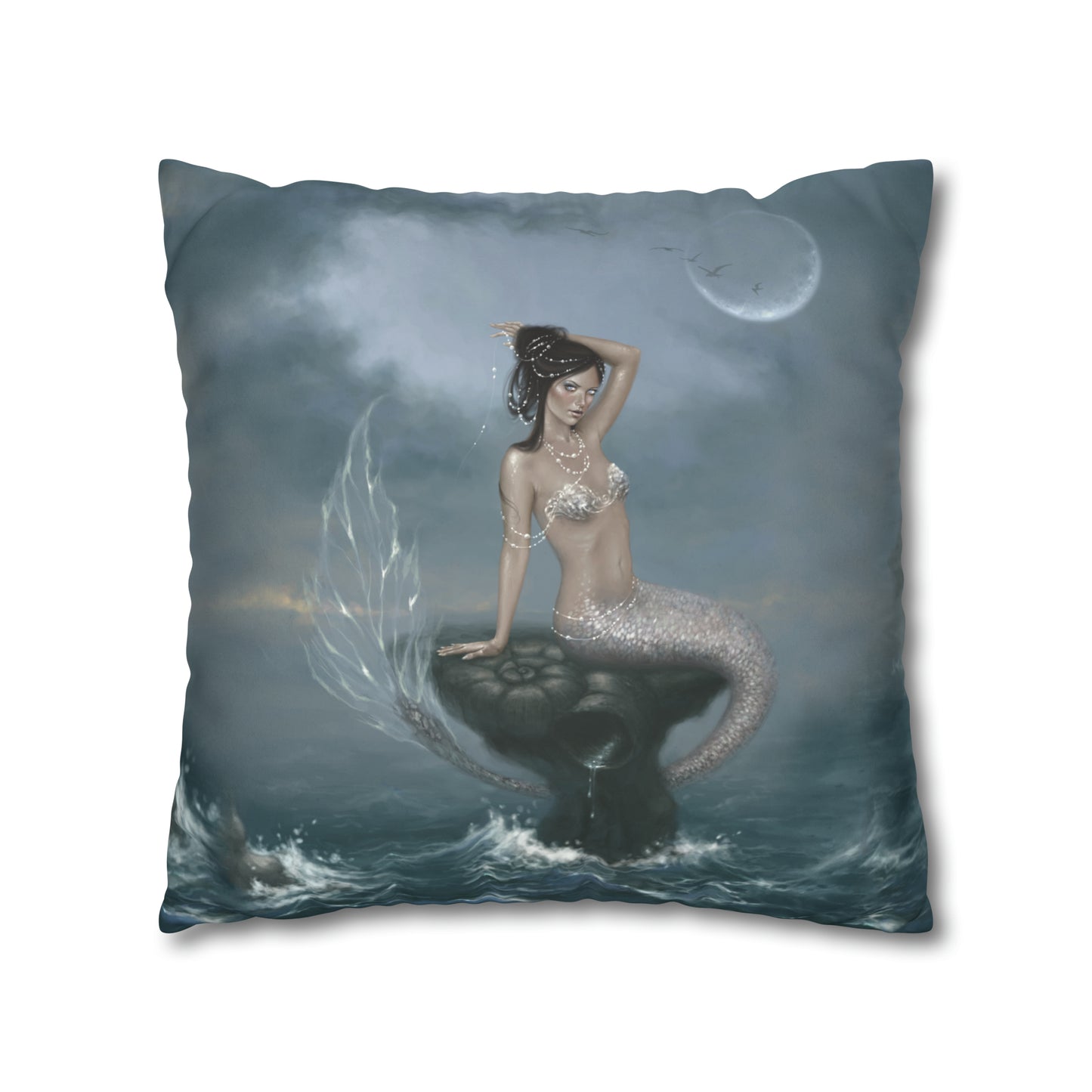 Throw Pillow Cover - Moon Tide