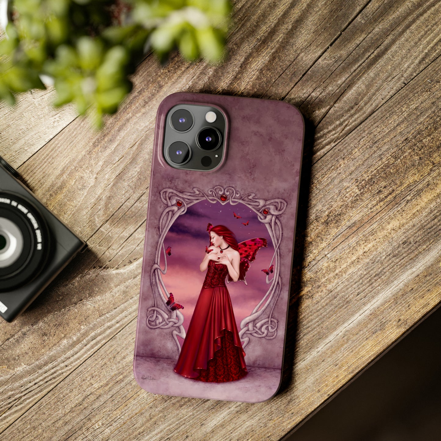 Phone Case - Garnet Birthstone Fairy
