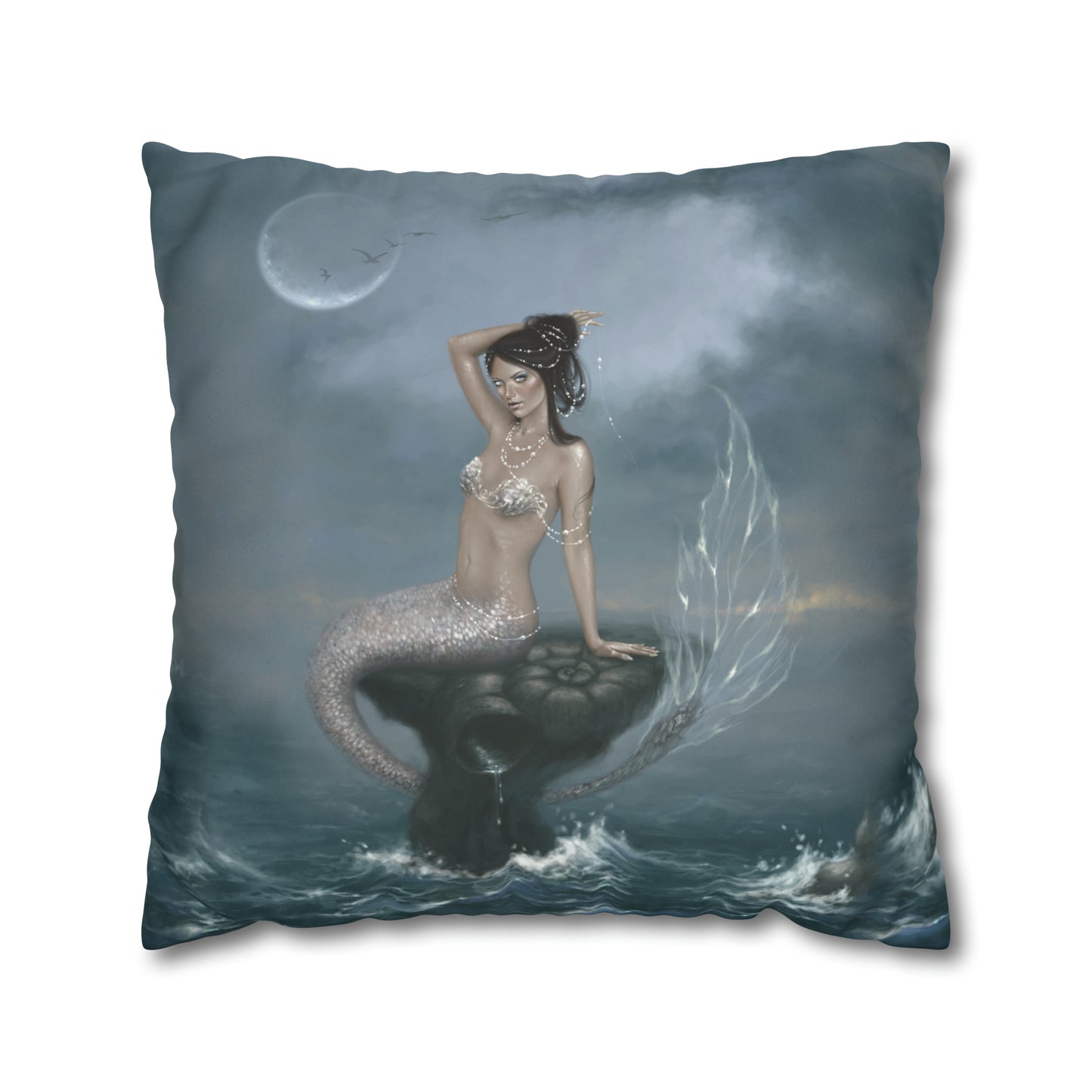 Throw Pillow Cover - Moon Tide