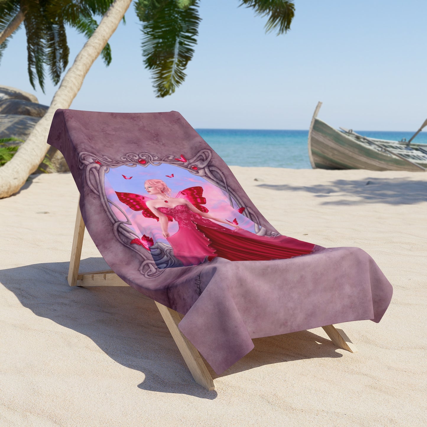 Beach Towel - Birthstones - Ruby