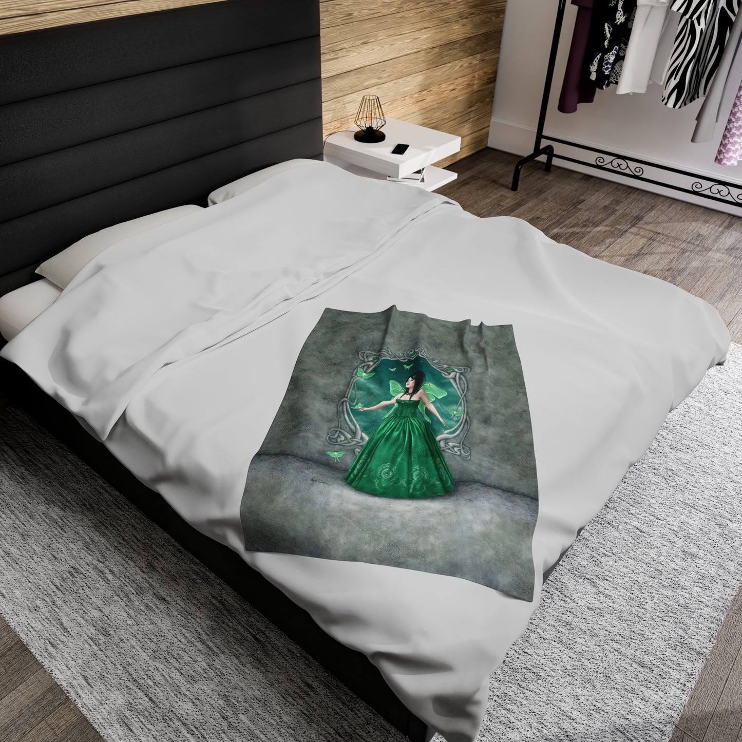 Velveteen Plush Blanket - Birthstones - Emerald