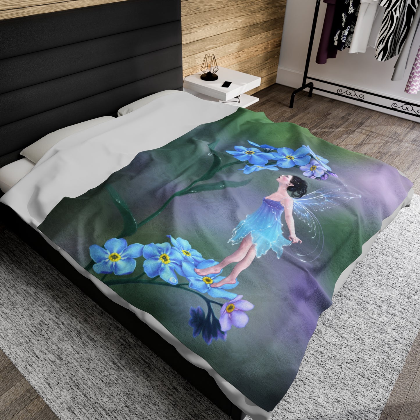 Velveteen Plush Blanket - Forget-Me-Not