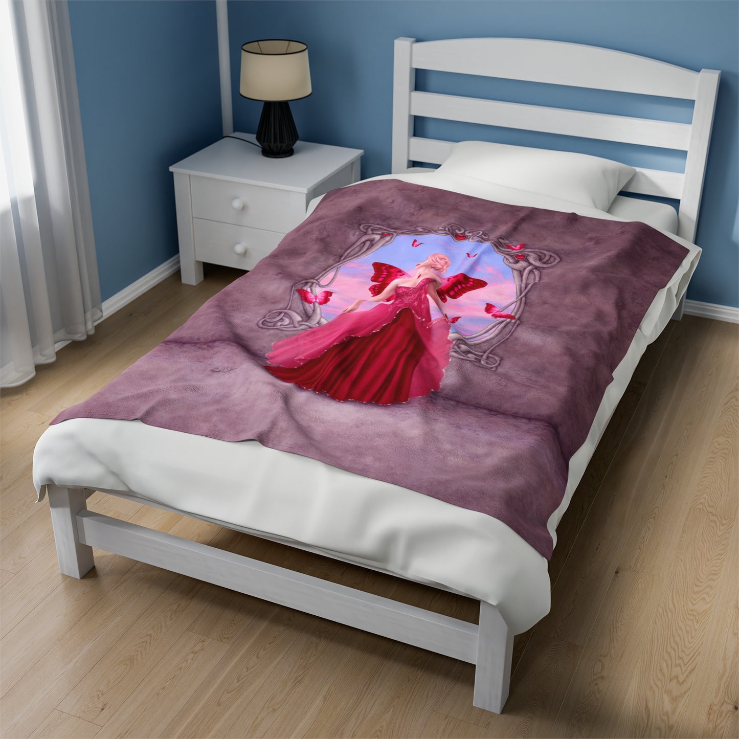 Velveteen Plush Blanket - Birthstones - Ruby