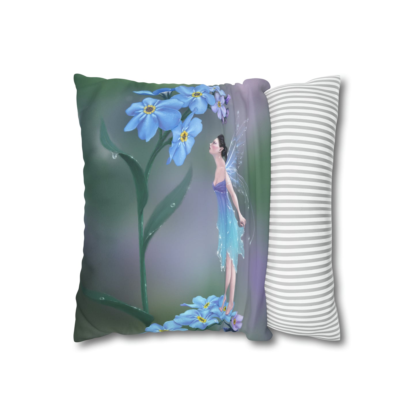 Throw Pillow Cover - Forget-Me-Not