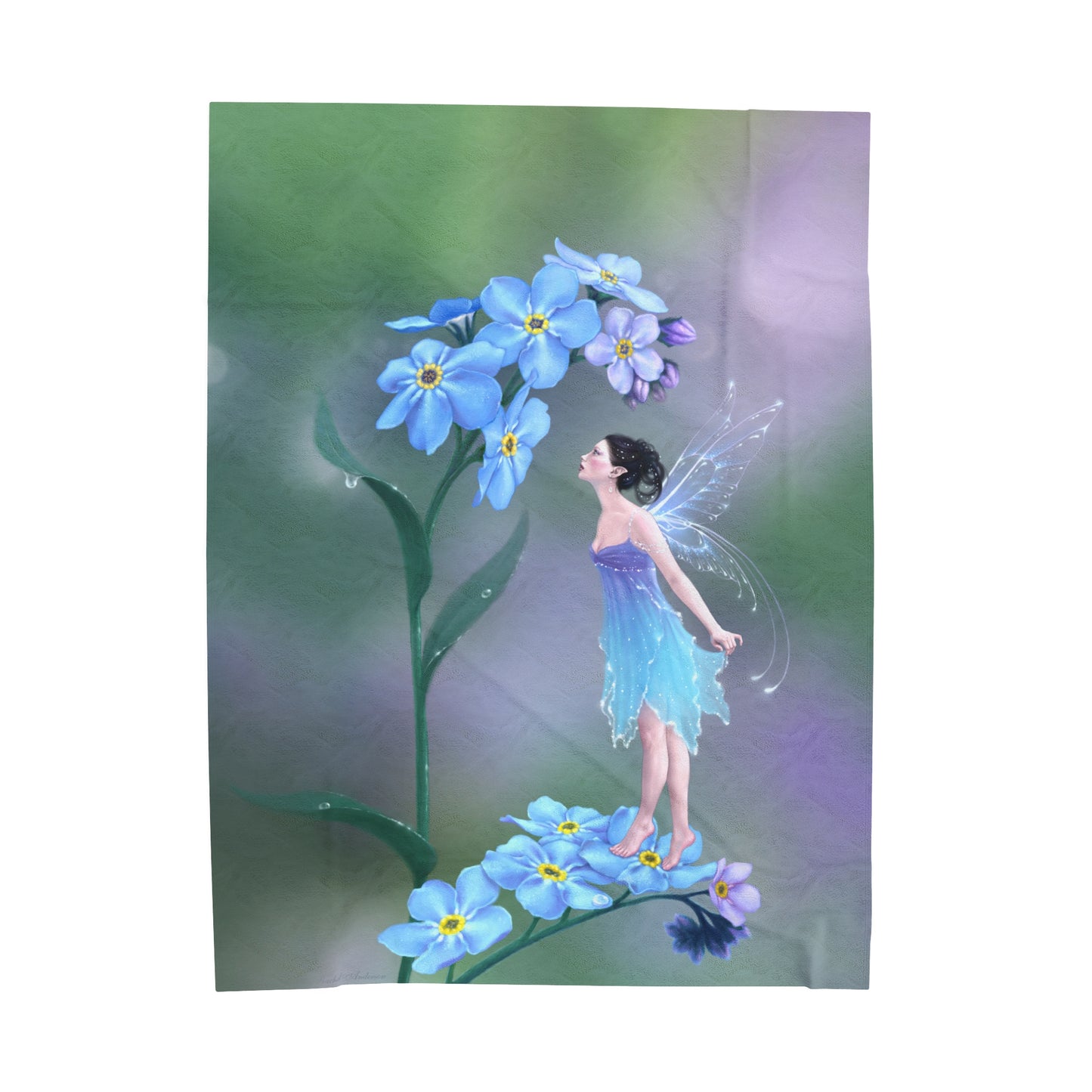 Velveteen Plush Blanket - Forget-Me-Not