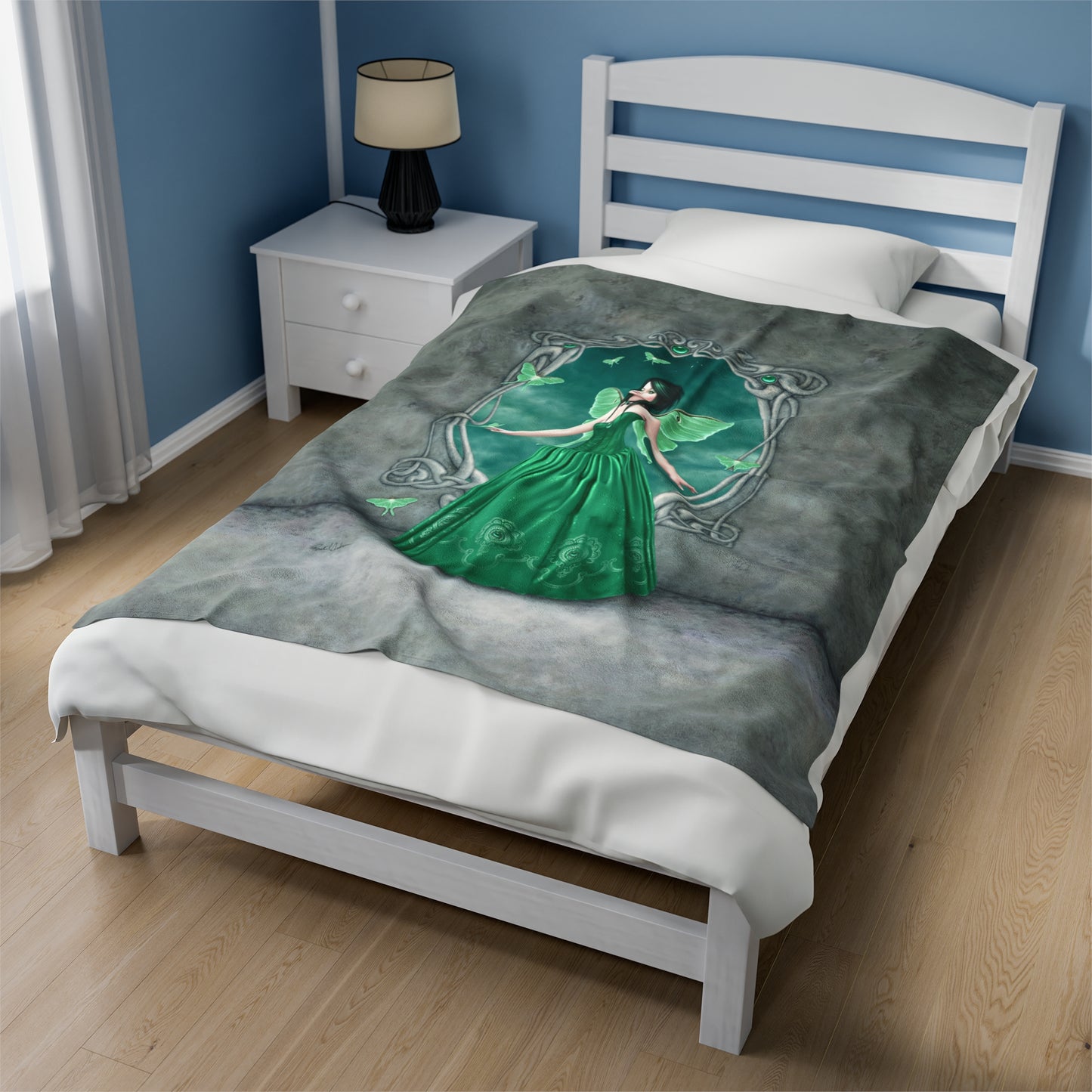 Velveteen Plush Blanket - Birthstones - Emerald