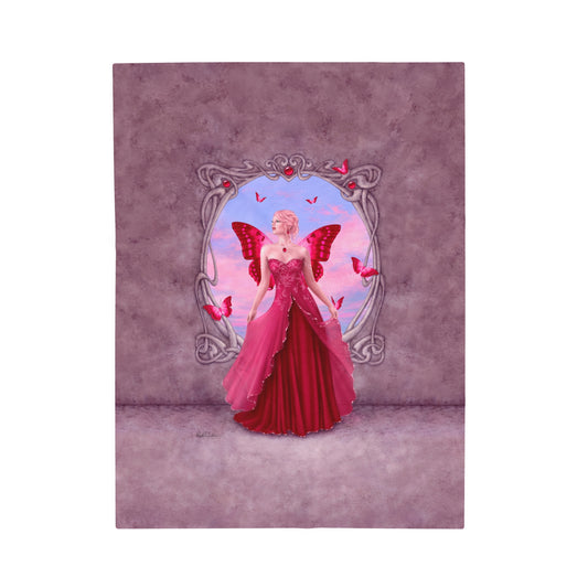 Velveteen Plush Blanket - Birthstones - Ruby
