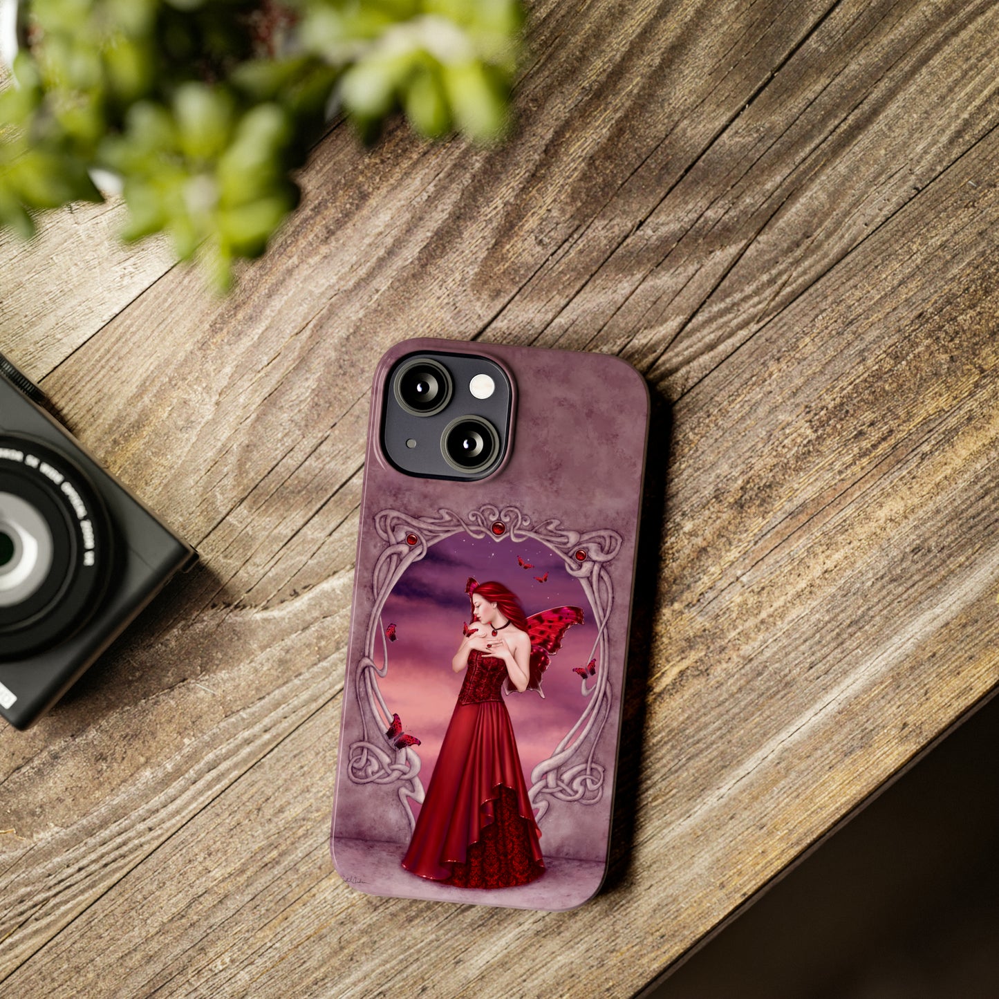 Phone Case - Garnet Birthstone Fairy