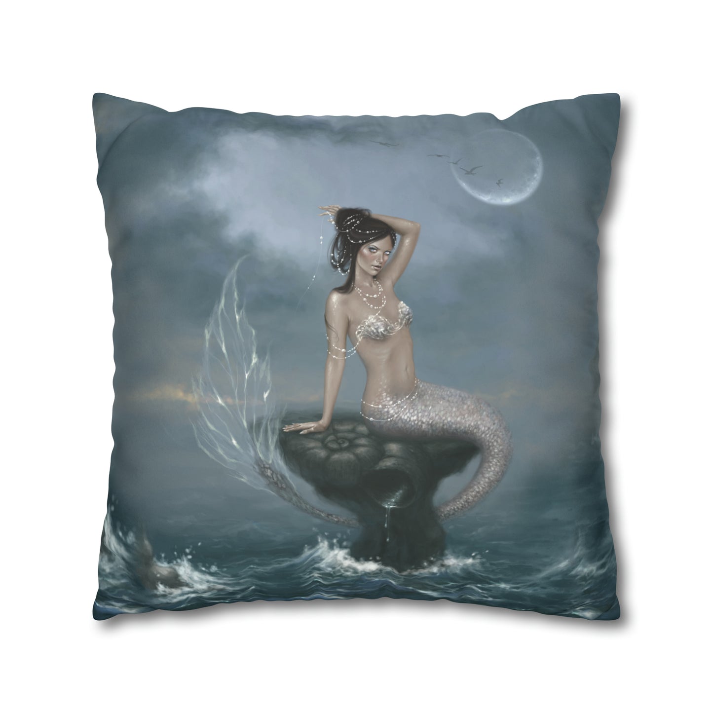 Throw Pillow Cover - Moon Tide