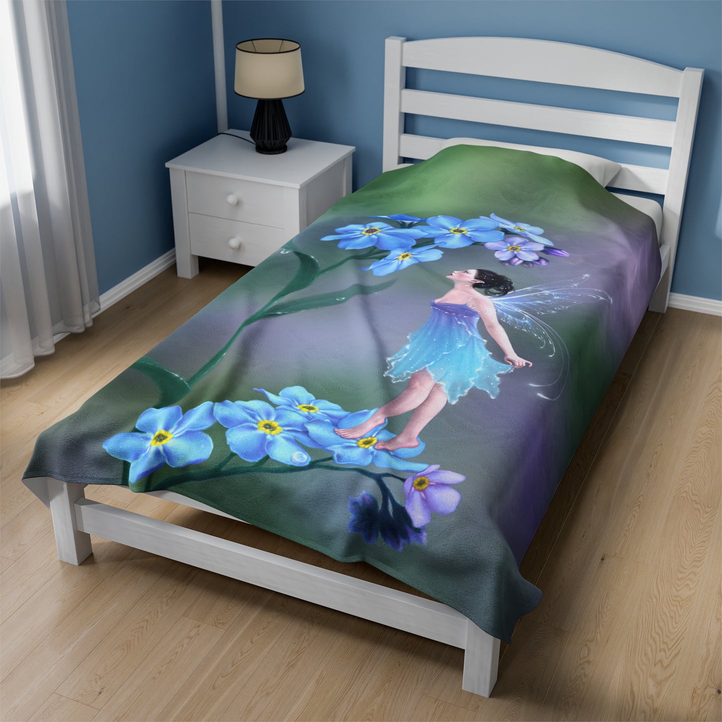 Velveteen Plush Blanket - Forget-Me-Not