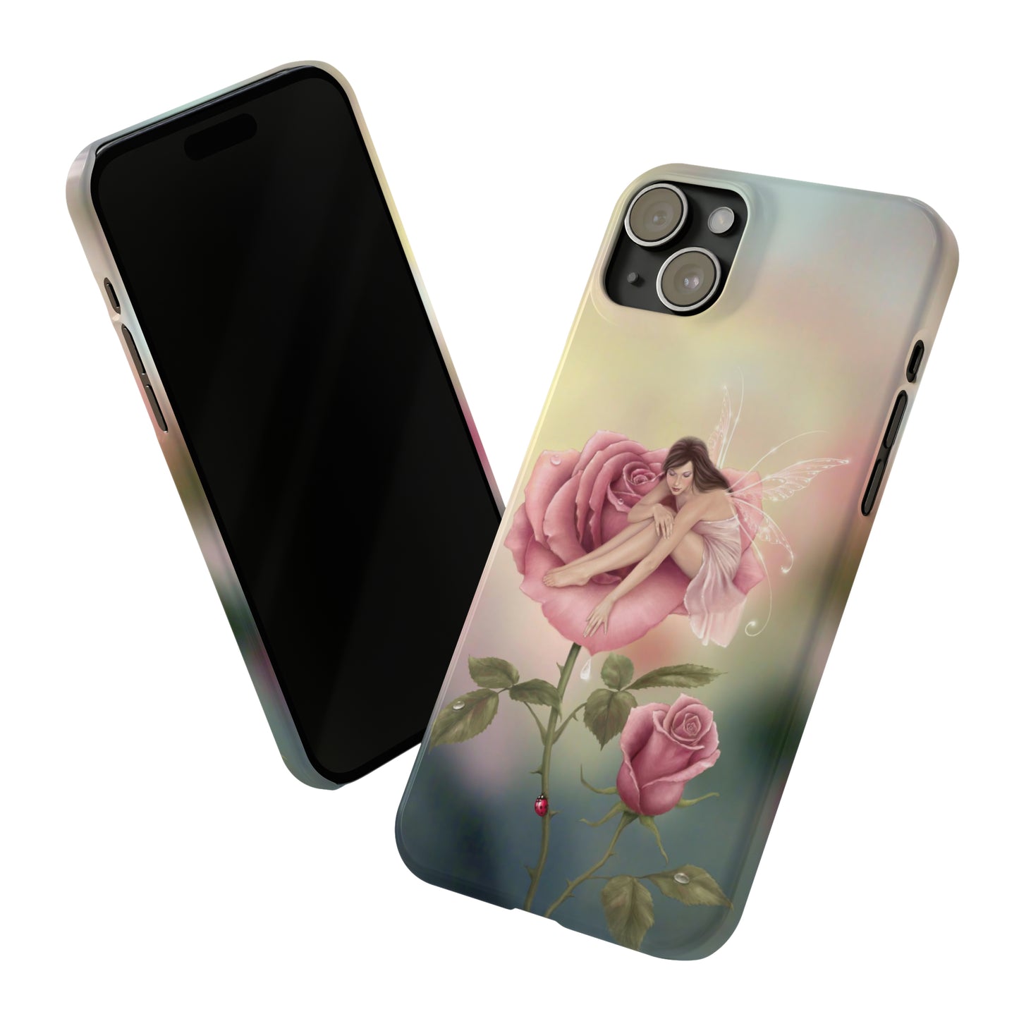 Slim Phone Case - Rose Flower Fairy