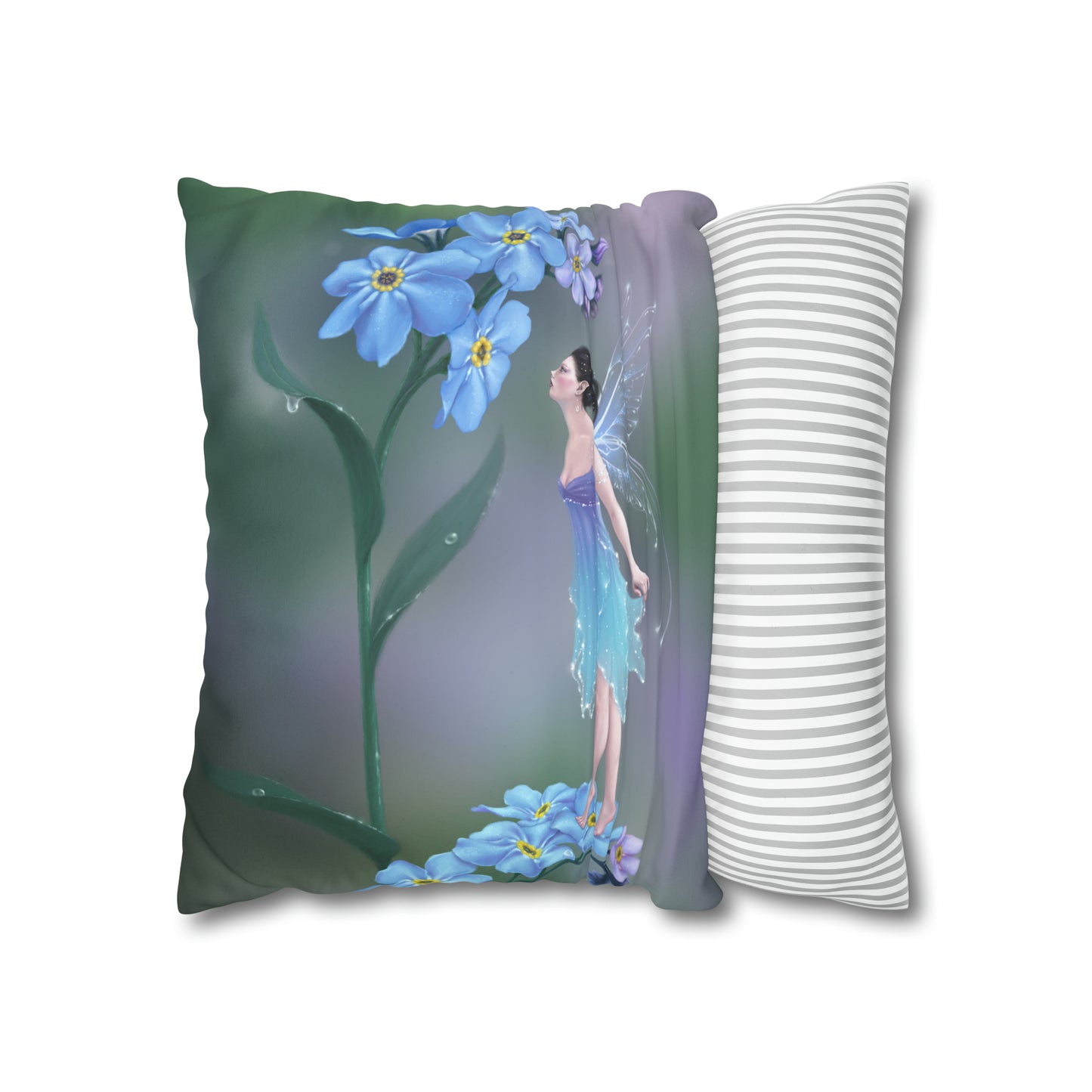 Throw Pillow Cover - Forget-Me-Not