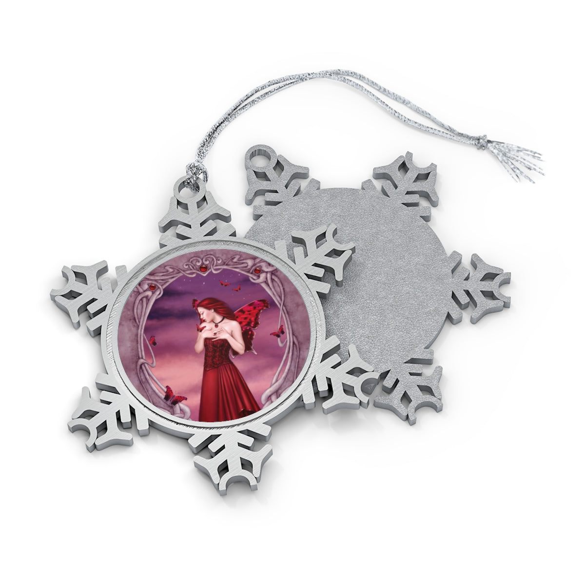 Snowflake Ornament - Garnet Birthstone Fairy