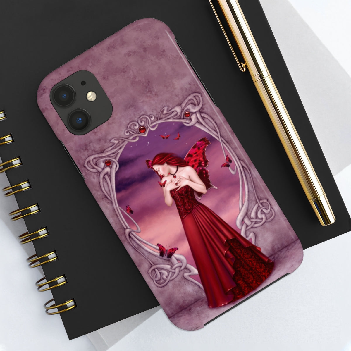 Tough Phone Case - Garnet Birthstone Fairy