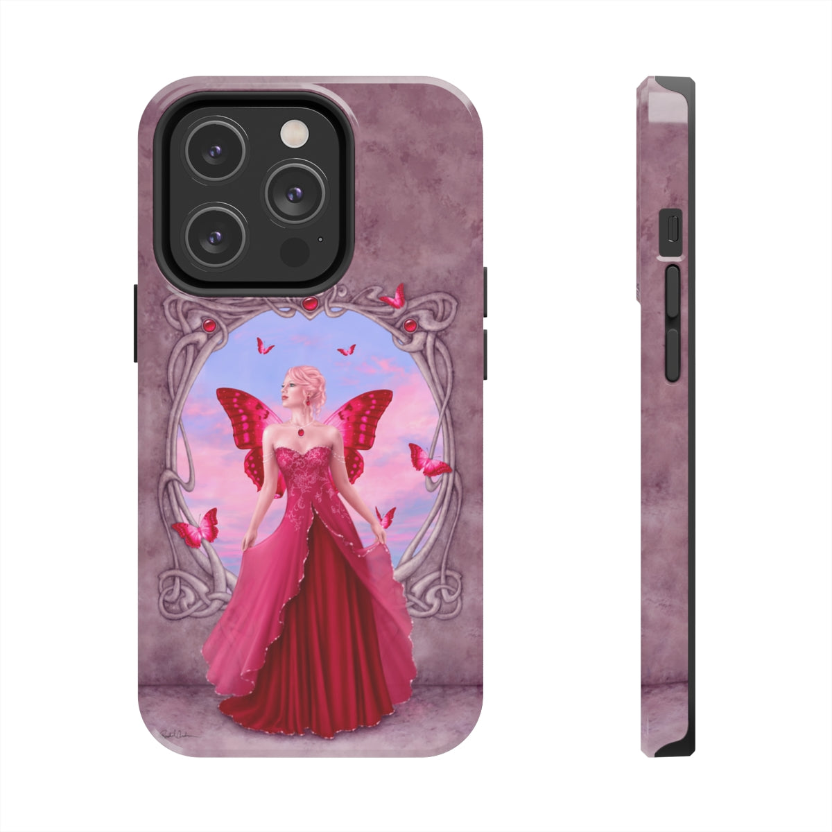 Tough Phone Case - Ruby Birthstone Fairy